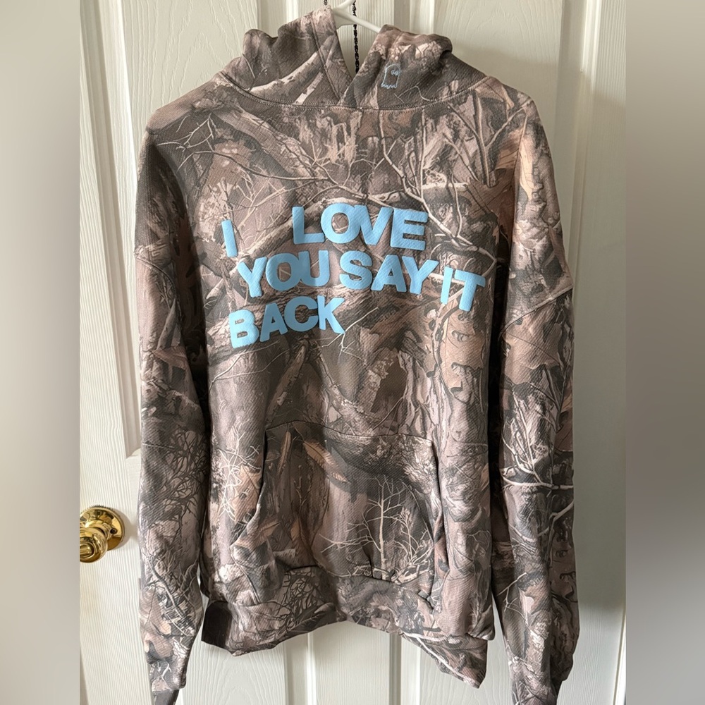 NWT Lonely ghost camo hoodie “I love you say it back”